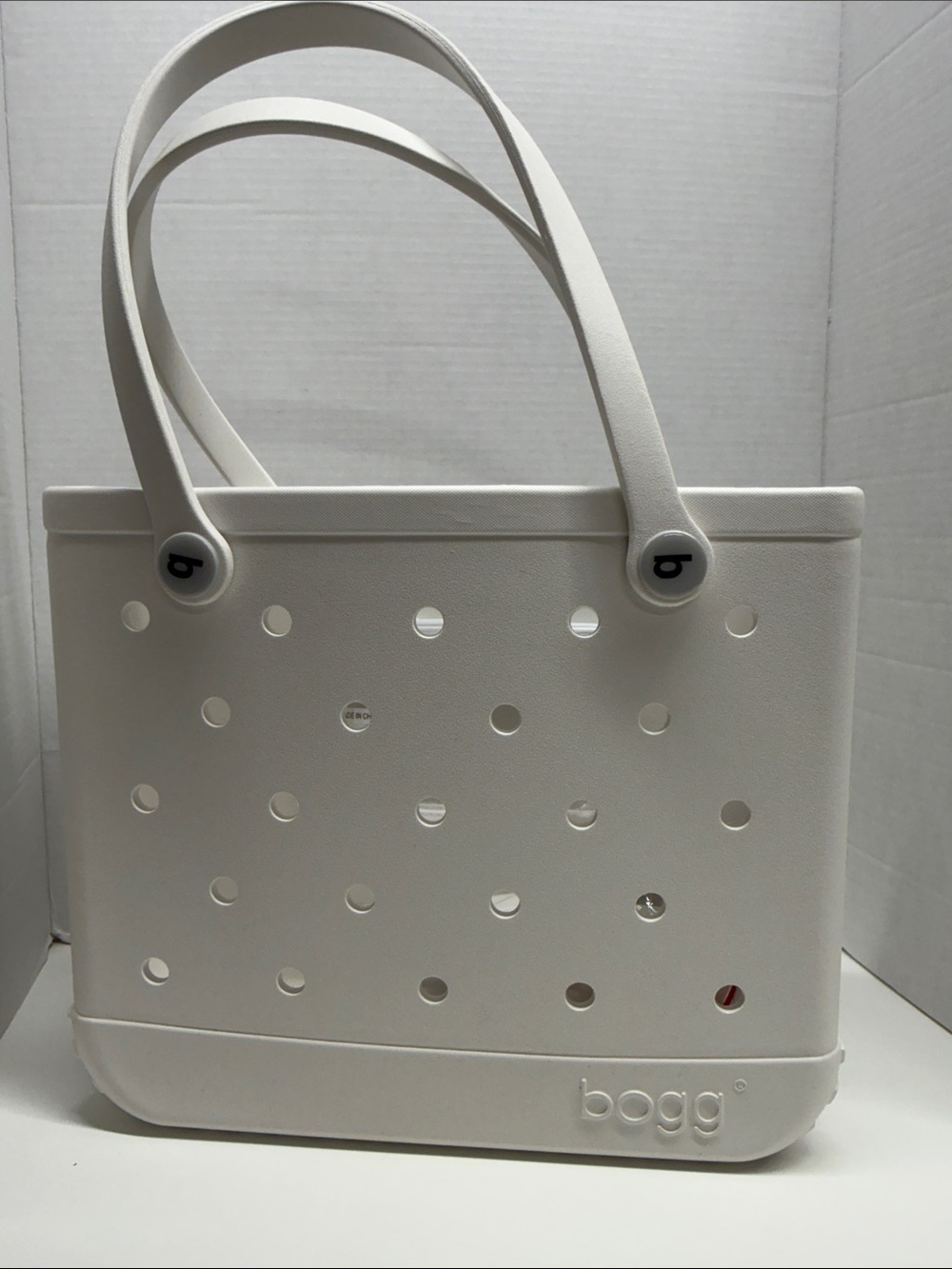 Bogg Tote Baby Bag Purse Waterproof Lightweight Rubber + Bevy Shore White New - Picture 5 of 8